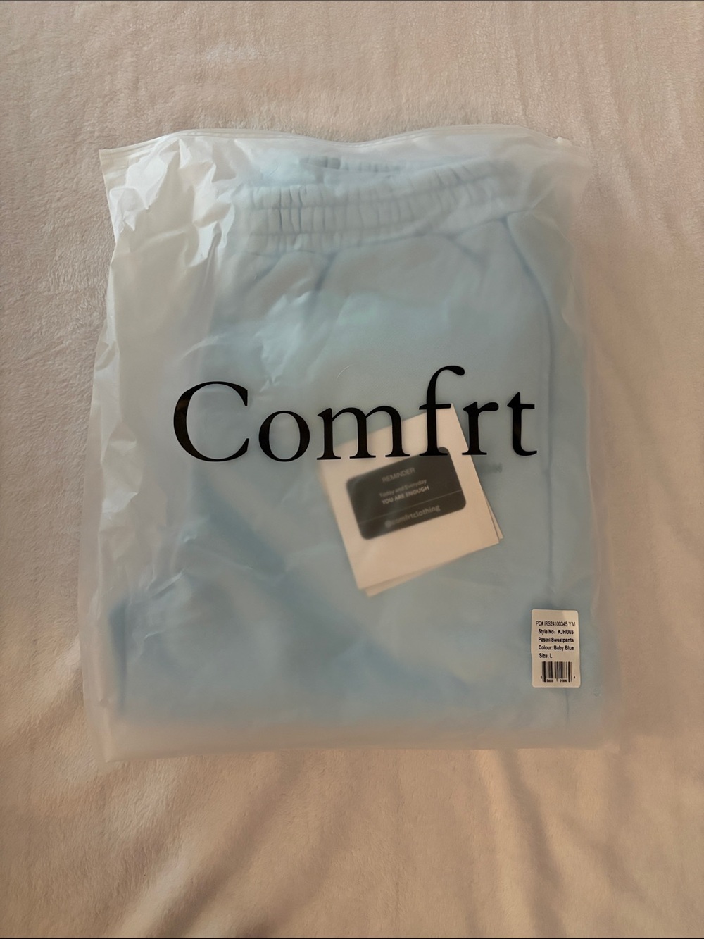 Baby Blue Comfrt Sweatpants - Picture 3 of 3